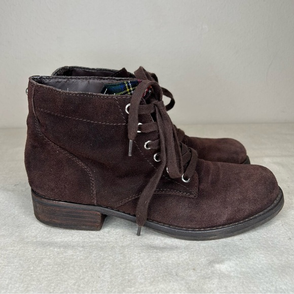 Sam Edelman Bleecker Brown Suede leather lace‎ ankle Boots Size 8.5 - Picture 2 of 9